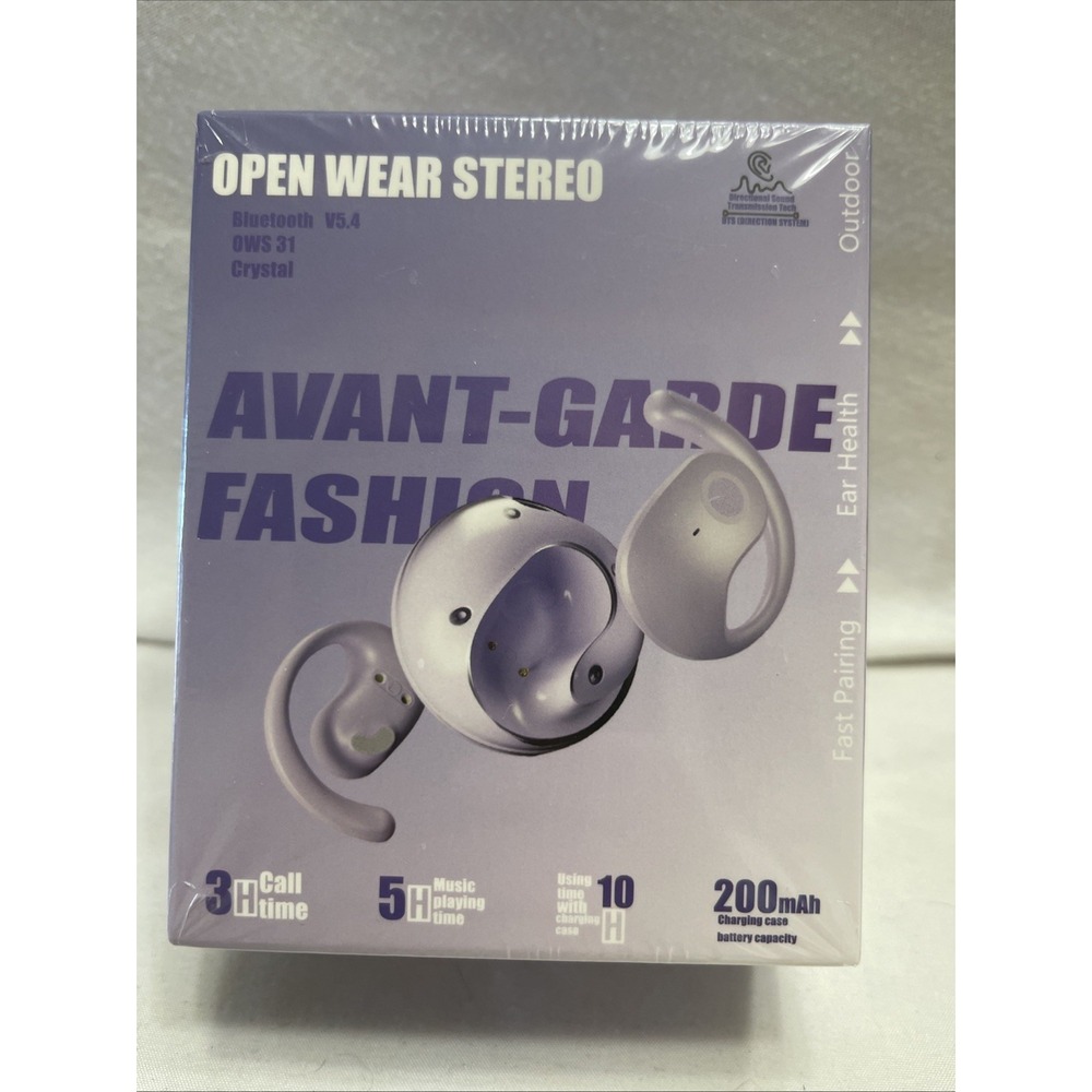 AVANT-GARDE FASHION‎ OPEN WEAR STEREO BLUETOOTH HEADPHONES Red
